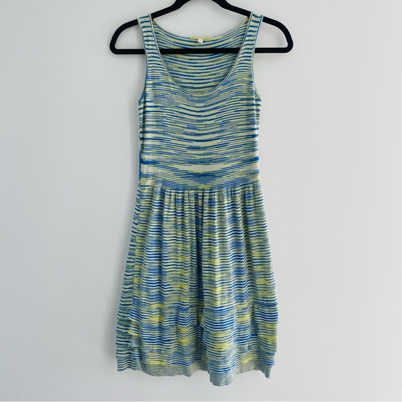 Gianni Bini Silk Blend Dress Midi Tiered Ruffle Hem - Picture 1 of 11